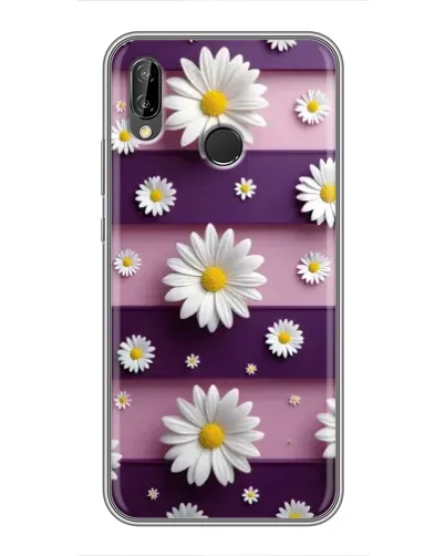 Чехол для Huawei P20 Lite (ANE-L02) с картинкой «Ромашки на фиолетовом»