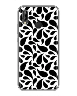 Чехол для Huawei P20 Lite (ANE-L02) с картинкой «Контрастные черные капли»