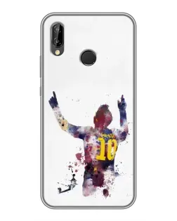 Чехол для Huawei P20 Lite (ANE-L02) с картинкой «Акварельный Месси Барселона»