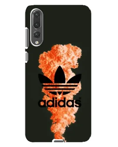 Чехол для Huawei P20 Pro (CLT-L04) с картинкой «Оранжевый дым Adidas»