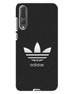 Чехол для Huawei P20 Pro (CLT-L04) с картинкой «Adidas Карбоновая текстура»