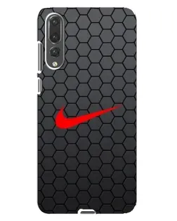 Чехол для Huawei P20 Pro (CLT-L04) с картинкой «Nike — карбоновая сетка»