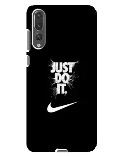 Чехол для Huawei P20 Pro (CLT-L04) с картинкой «Текстовый принт Nike»