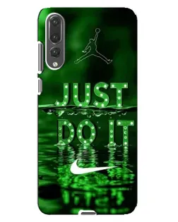 Чехол для Huawei P20 Pro (CLT-L04) с картинкой «Зеленый неоновый Nike»