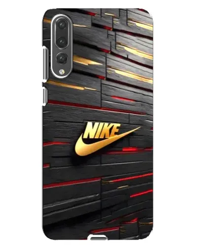 Чехол для Huawei P20 Pro (CLT-L04) с картинкой «Золотой Nike на металле»