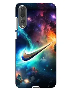 Чехол для Huawei P20 Pro (CLT-L04) с картинкой «Космический Nike Swoosh»
