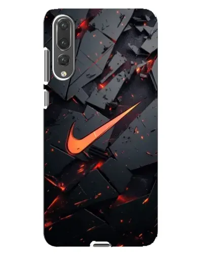 Чехол для Huawei P20 Pro (CLT-L04) с картинкой «Nike — эффект разломов»