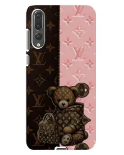 Чехол для Huawei P20 Pro (CLT-L04) с картинкой «Мишка в стиле LV»