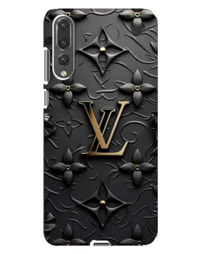 Чехол для Huawei P20 Pro (CLT-L04) с картинкой «Кожаная текстура LV»