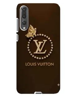 Чехол для Huawei P20 Pro (CLT-L04) с картинкой «LV — золотая печать»