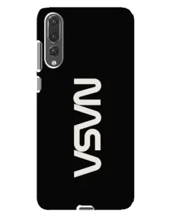Чехол для Huawei P20 Pro (CLT-L04) с картинкой «NASA — вертикальный логотип»