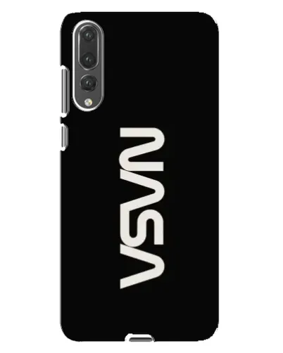 Чехол для Huawei P20 Pro (CLT-L04) с картинкой «NASA — вертикальный логотип»