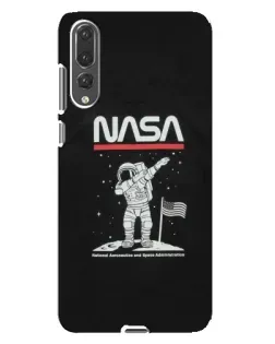 Чехол для Huawei P20 Pro (CLT-L04) с картинкой «NASA — шагаем по Луне»