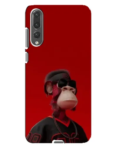Чехол для Huawei P20 Pro (CLT-L04) с картинкой «Bored Ape в красном»