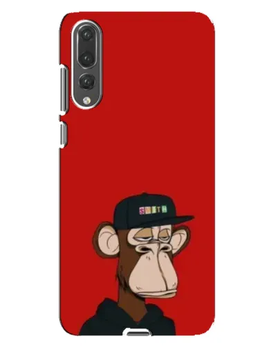 Чехол для Huawei P20 Pro (CLT-L04) с картинкой «Bored Ape — красный фон»