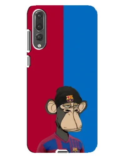 Чехол для Huawei P20 Pro (CLT-L04) с картинкой «Bored Ape — фанат Барсы»