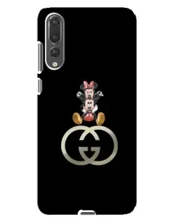 Чехол для Huawei P20 Pro (CLT-L04) с картинкой «Минни Маус на лого»