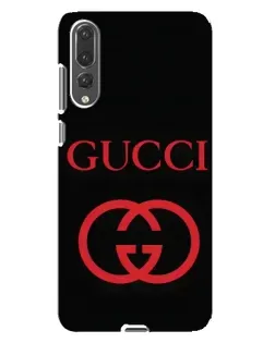 Чехол для Huawei P20 Pro (CLT-L04) с картинкой «Gucci — красный логотип»