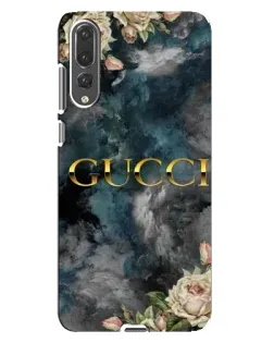 Чехол для Huawei P20 Pro (CLT-L04) с картинкой «Абстрактные цветы Gucci»