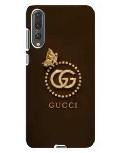 Чехол для Huawei P20 Pro (CLT-L04) с картинкой «Gucci — золотая бабочка»