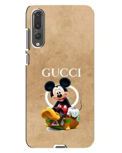 Чехол для Huawei P20 Pro (CLT-L04) с картинкой «Микки Маус Gucci — крафт»