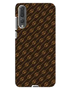 Чехол для Huawei P20 Pro (CLT-L04) с картинкой «Gucci — золотые диагонали»