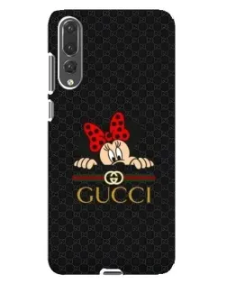 Чехол для Huawei P20 Pro (CLT-L04) с картинкой «Минни Маус Gucci — черный»