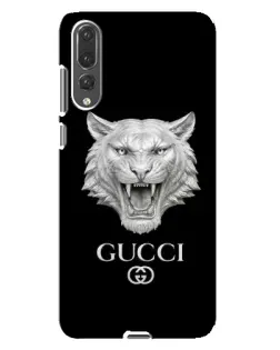 Чехол для Huawei P20 Pro (CLT-L04) с картинкой «Gucci — серебряный лев»