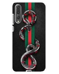 Чехол для Huawei P20 Pro (CLT-L04) с картинкой «Gucci — змея на полосе»