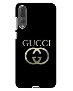 Чехол для Huawei P20 Pro (CLT-L04) с картинкой «Gucci — золото на черном»