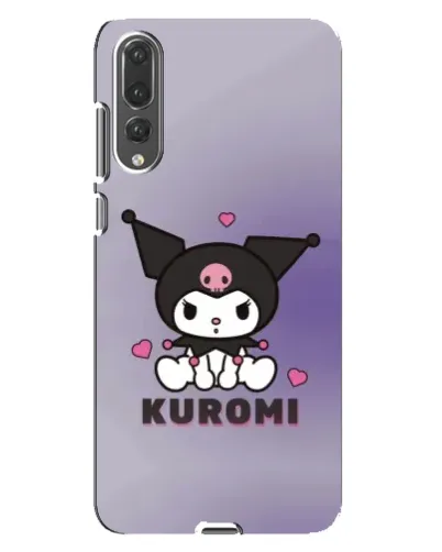 Чехол для Huawei P20 Pro (CLT-L04) с картинкой «Kuromi — фиолетовый арт»