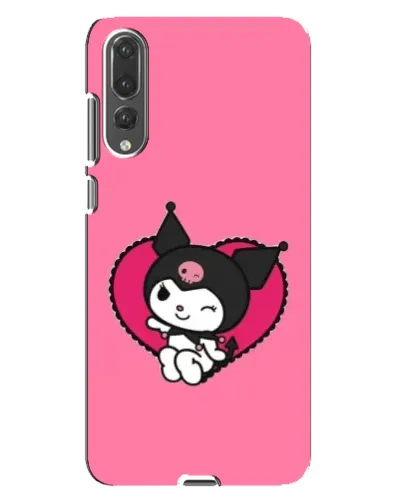 Чехол для Huawei P20 Pro (CLT-L04) с картинкой «Kuromi — любовь в сердце»
