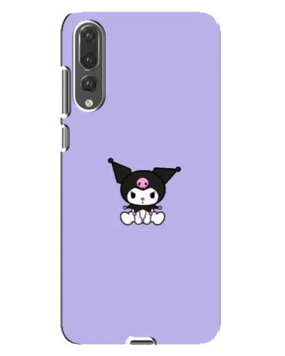 Чехол для Huawei P20 Pro (CLT-L04) с картинкой «Kuromi — фиолетовый минимализм»