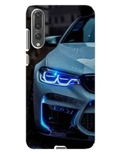 Чехол для Huawei P20 Pro (CLT-L04) с картинкой «Взгляд BMW с синими фарами»