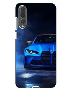 Чехол для Huawei P20 Pro (CLT-L04) с картинкой «Голубая BMW M4»