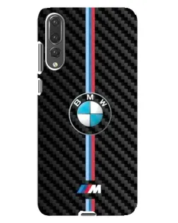 Чехол для Huawei P20 Pro (CLT-L04) с картинкой «Эмблема BMW и карбон»
