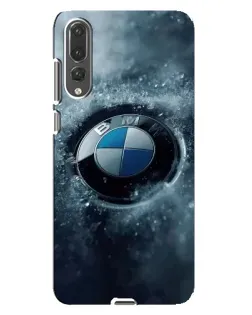 Чехол для Huawei P20 Pro (CLT-L04) с картинкой «Логотип BMW — лед»