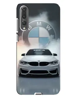 Чехол для Huawei P20 Pro (CLT-L04) с картинкой «BMW в белом дыму»