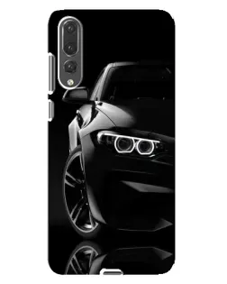 Чехол для Huawei P20 Pro (CLT-L04) с картинкой «Черная BMW — профиль»