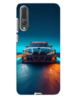 Чехол для Huawei P20 Pro (CLT-L04) с картинкой «BMW — огни неона»