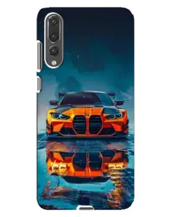 Чехол для Huawei P20 Pro (CLT-L04) с картинкой «BMW — золотая эмблема»