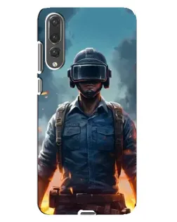 Чехол для Huawei P20 Pro (CLT-L04) с картинкой «PUBG — реалистичный герой»