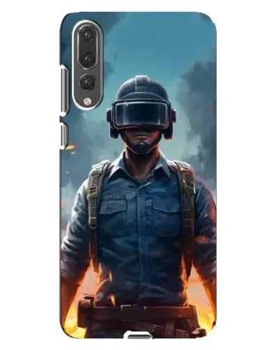 Чехол для Huawei P20 Pro (CLT-L04) с картинкой «PUBG — реалистичный герой»