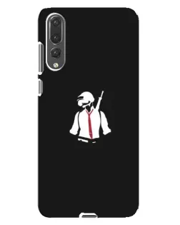 Чехол для Huawei P20 Pro (CLT-L04) с картинкой «PUBG — силуэт воина»