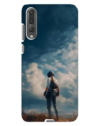 Чехол для Huawei P20 Pro (CLT-L04) с картинкой «Герой PUBG на скале»