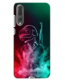 Чехол для Huawei P20 Pro (CLT-L04) с картинкой «PUBG — огненный воин»