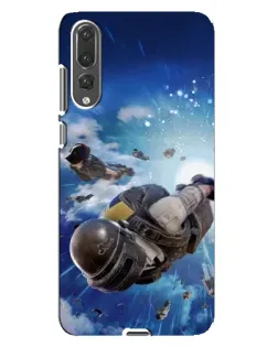 Чехол для Huawei P20 Pro (CLT-L04) с картинкой «Десант PUBG — прыжок»