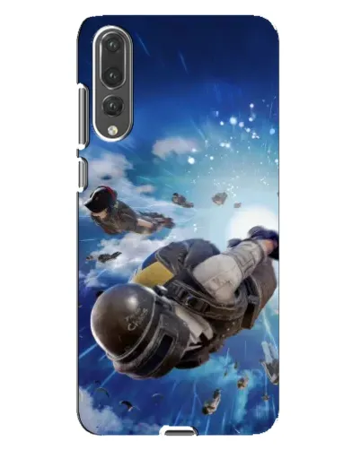 Чехол для Huawei P20 Pro (CLT-L04) с картинкой «Десант PUBG — прыжок»