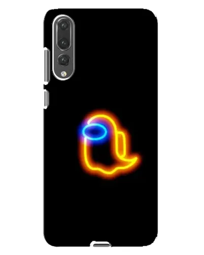 Чехол для Huawei P20 Pro (CLT-L04) с картинкой «Among Us неоновое сияние»