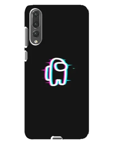 Чехол для Huawei P20 Pro (CLT-L04) с картинкой «Among Us неон»
